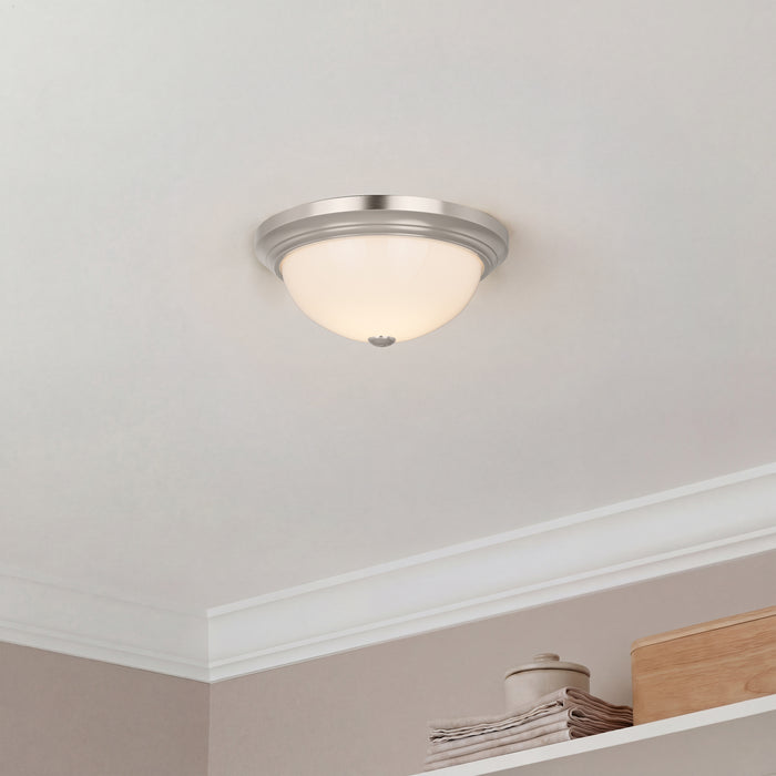 5.75'' Whitton Satin Nickel 2 Light Flush Mount