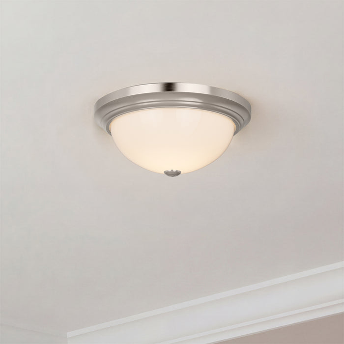 5.75'' Whitton Satin Nickel 2 Light Flush Mount