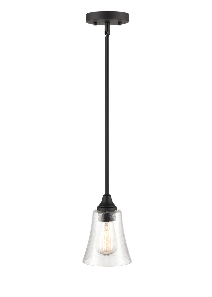6'' Caily Matte Black 1 Light Pendant