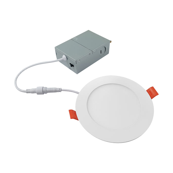 6-inch-White-Outdoor-Flush-Mount-Light-with-3000K-Light,-Frosted-Lens-and-13W-Output