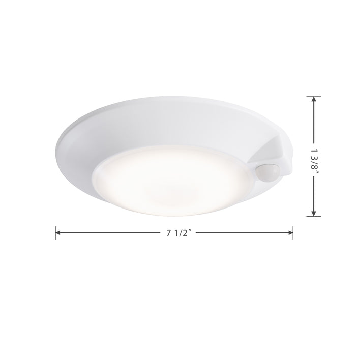 6-inch White Wall Light with 5-CCT Selectable White and 14W Output