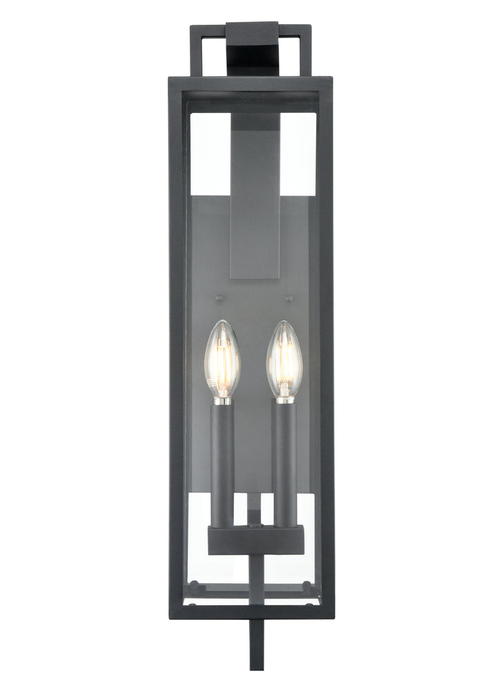 6'' Lamont Textured Black 2 Light Wall Sconce