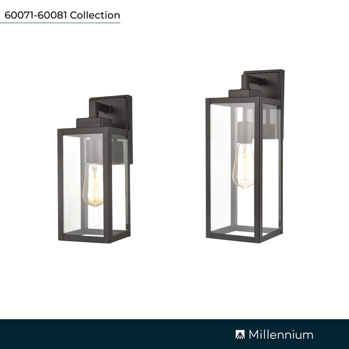 6''  Powder Coated Black 1 Light Wall Sconce