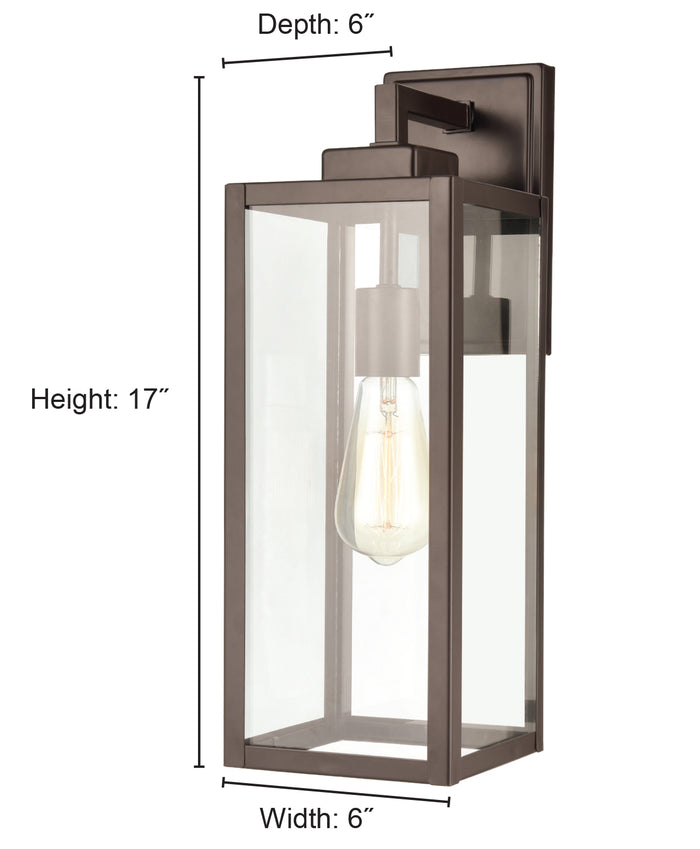 6''  Powder Coated Bronze 1 Light Wall Sconce