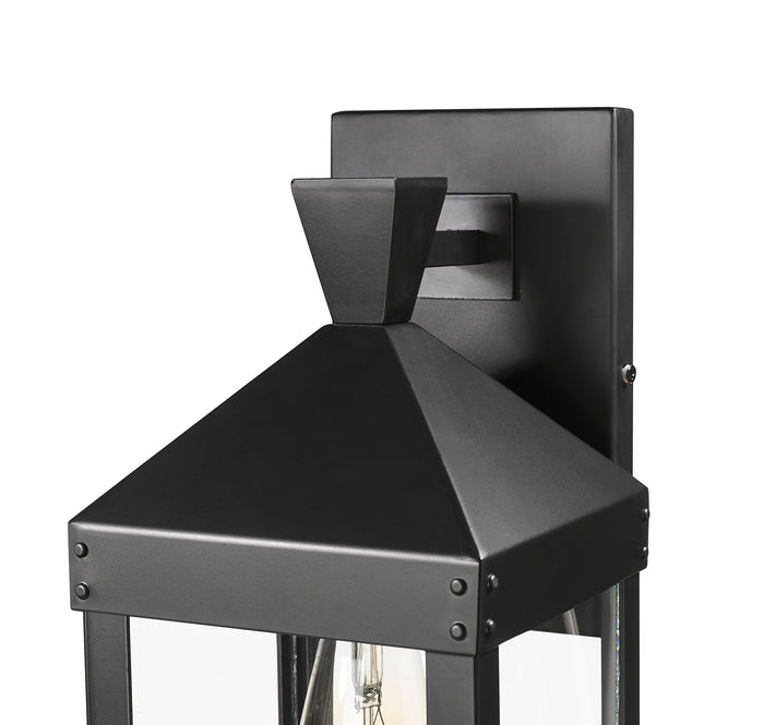 6.25'' Yates Powder Coated Black 1 Light Wall Sconce