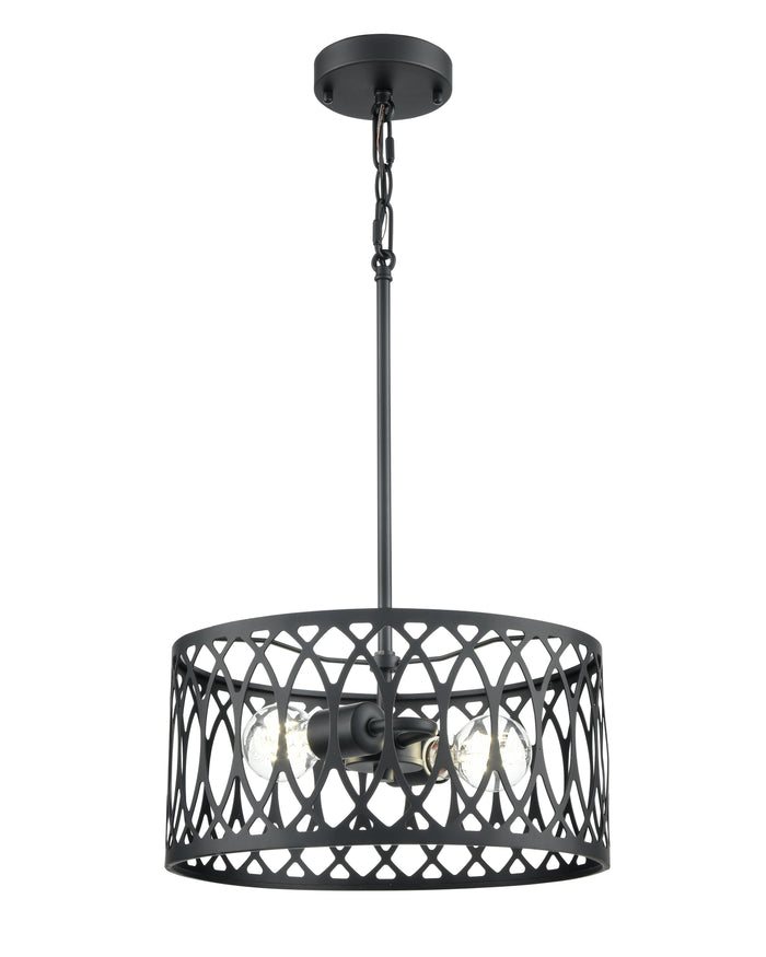 6.5'' Arelyn Matte Black 2 Light Pendant