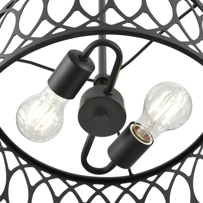 6.5'' Arelyn Matte Black 2 Light Pendant