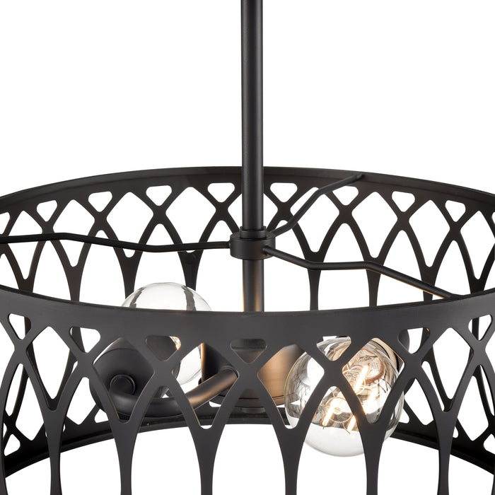 6.5'' Arelyn Matte Black 2 Light Pendant