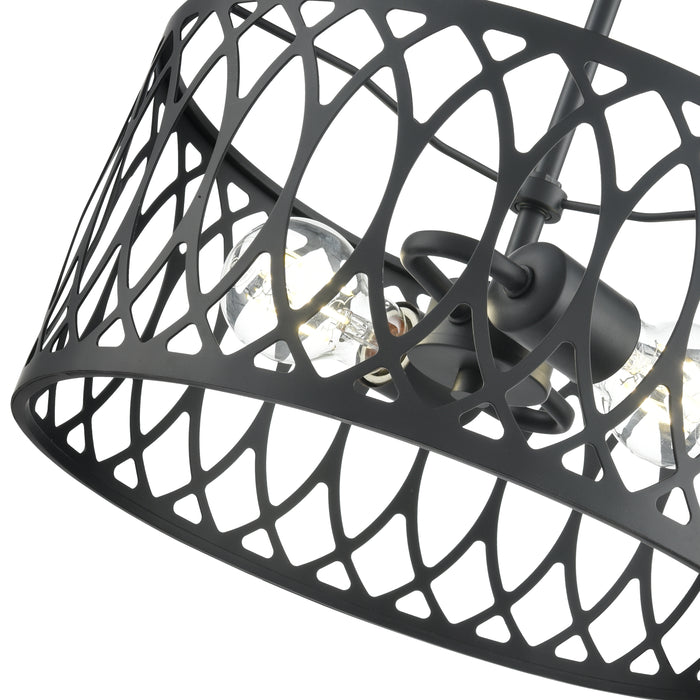 6.5'' Arelyn Matte Black 2 Light Pendant