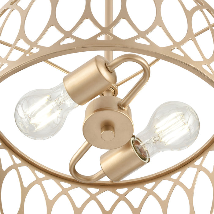 6.5'' Arelyn Painted Modern Gold 2 Light Pendant