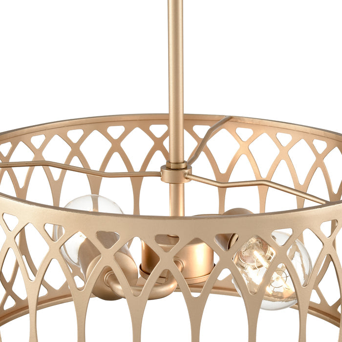 6.5'' Arelyn Painted Modern Gold 2 Light Pendant