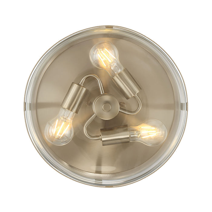 6.5'' Lunden Modern Gold 3 Light Flush Mount