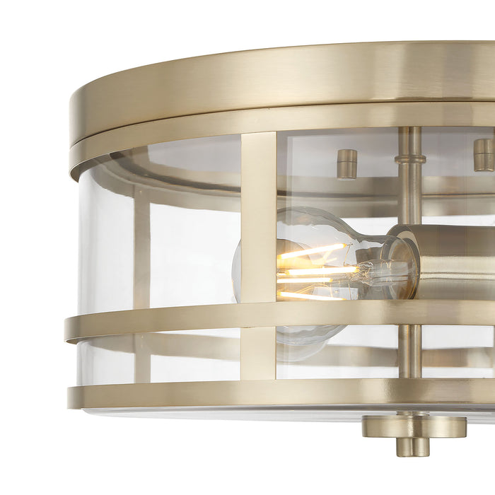 6.5'' Lunden Modern Gold 3 Light Flush Mount