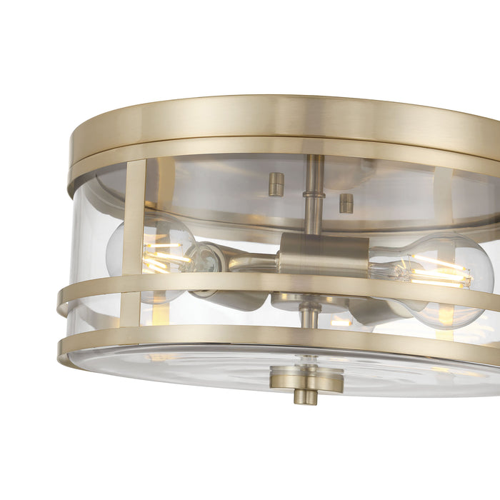6.5'' Lunden Modern Gold 3 Light Flush Mount