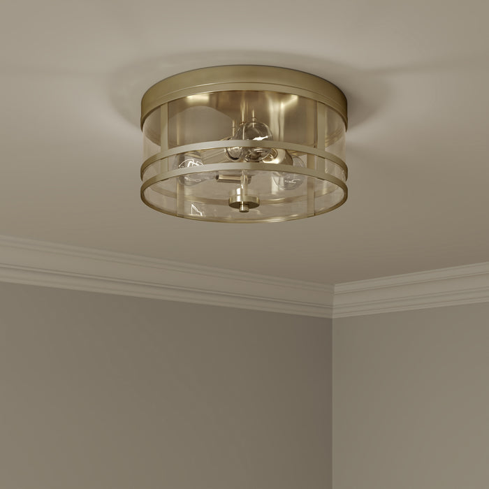 6.5'' Lunden Modern Gold 3 Light Flush Mount