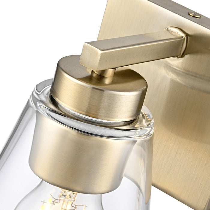 6.75-inch Strayhan Modern Gold 1-Light Clear Glass Wall Sconce