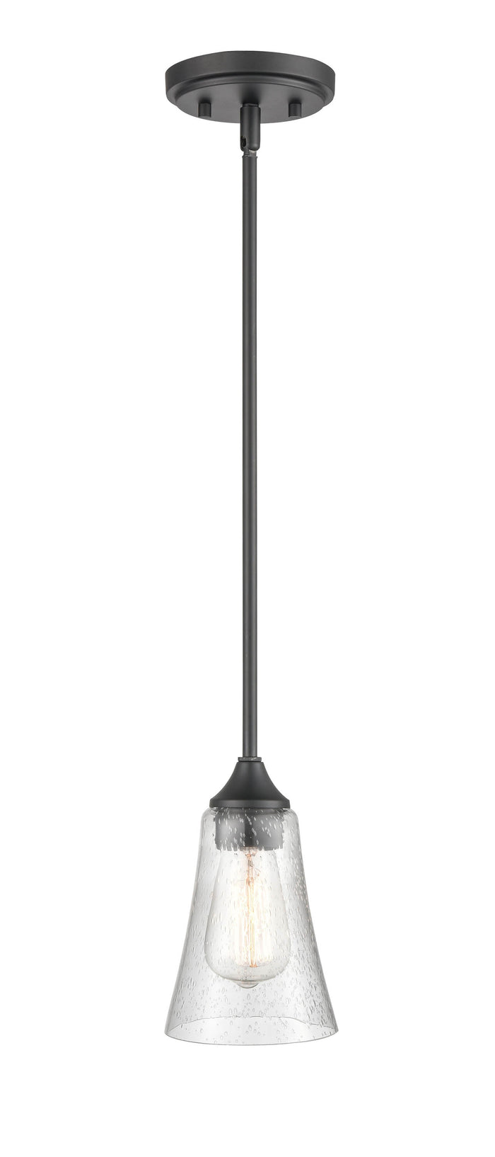 6.75'' Natalie Matte Black 1 Light Pendant