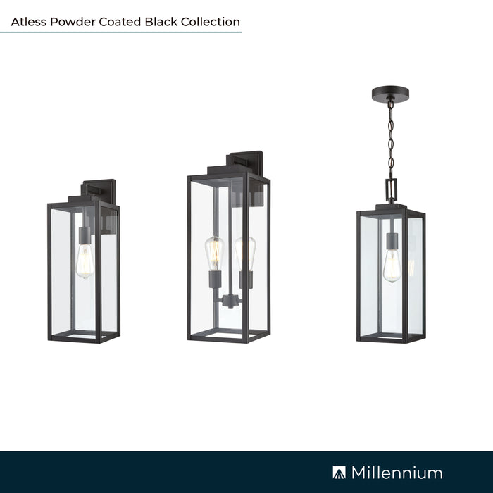 7'' Atless Powder Coated Black 1 Light Lantern