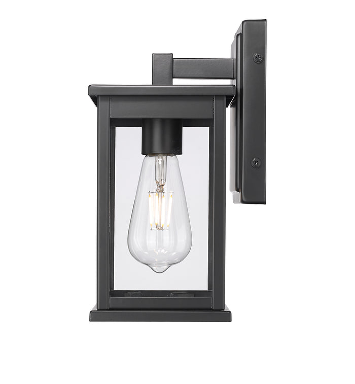 7'' Bowton II Powder Coated Black 1 Light Wall Sconce