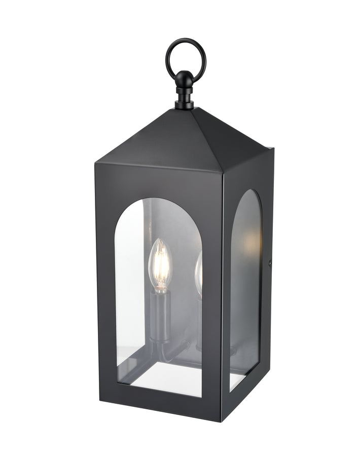 7'' Bratton Powder Coated Black 2 Light Wall Sconce