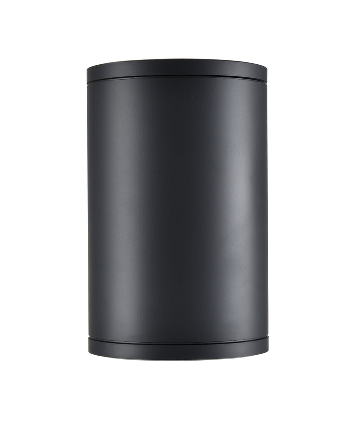 7-inch Vegas Powder Coated Black 1-Light Outdoor Wall Sconce