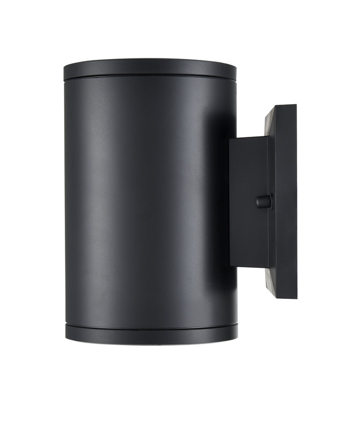 7-inch Vegas Powder Coated Black 1-Light Outdoor Wall Sconce