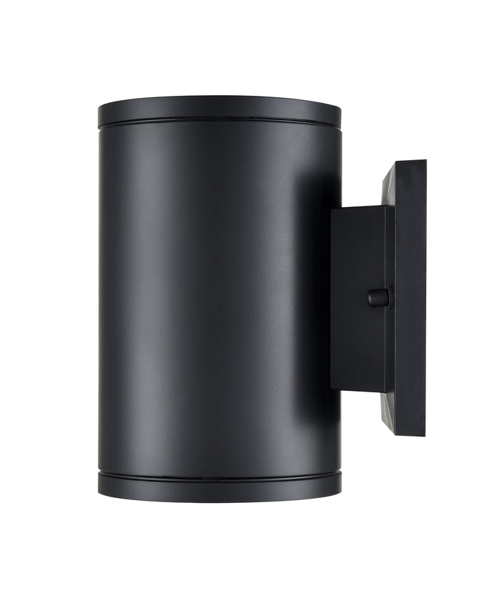 7-inch Vegas Powder Coated Black Outdoor Wall Sconce