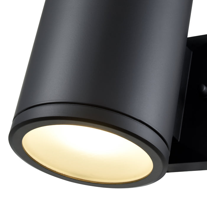 7-inch Vegas Powder Coated Black Outdoor Wall Sconce