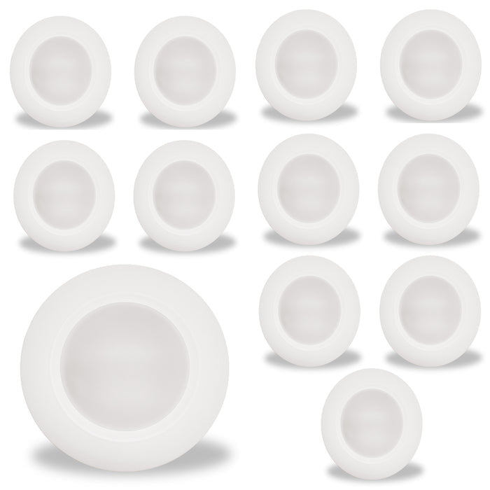 7-inch White 14W Dimmable LED Disc Downlight, 3000K, 1100 Lumens, 12-Pack