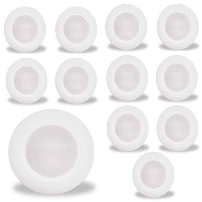7-inch White 14W Dimmable LED Disc Downlight, 5 CCT - 27/30/35/40/50K, 1100 Lumens, 12-Pack