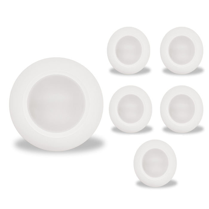 7-inch White 14W Dimmable LED Disc Downlight, 5 CCT - 27/30/35/40/50K, 1100 Lumens, 6-Pack