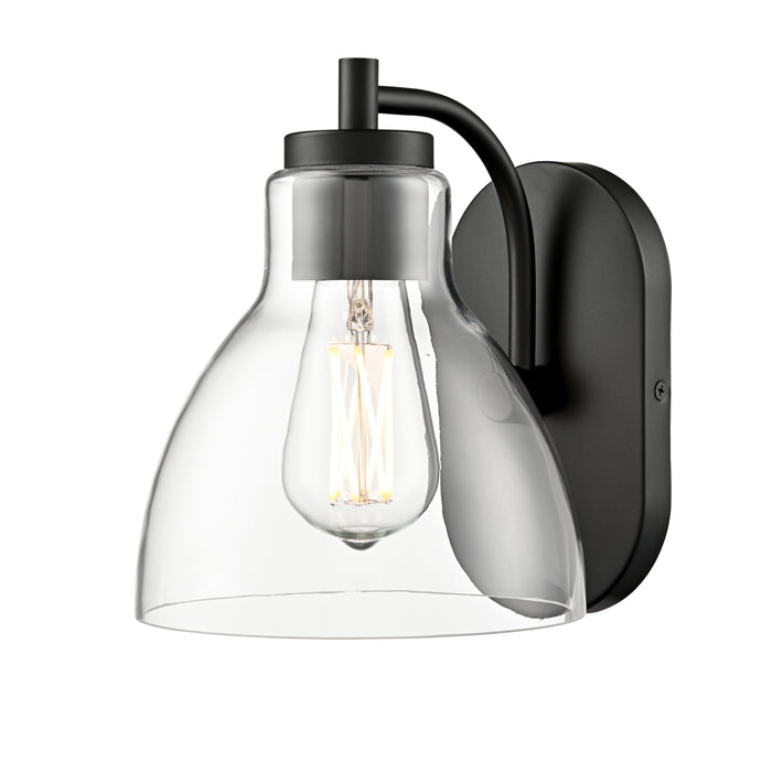 7'' Knightsdale Matte Black 1 Light Wall Sconce