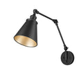 7.25'' Evonne Matte Black 1 Light Swing Arm Sconce