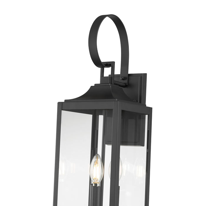 7.25'' Halston Powder Coated Black 3 Light Lantern