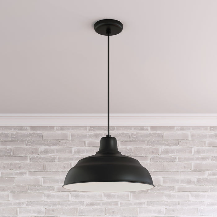 7.25'' R Series Satin Black 1 Light Pendant