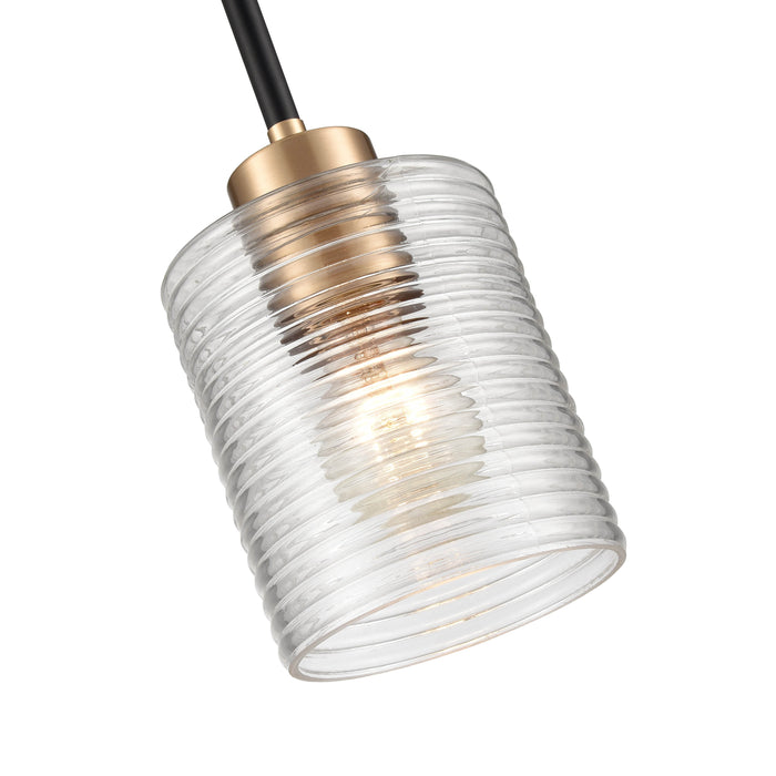 7.25'' Renitta Matte Black/Modern Gold 1 Light Mini Pendant