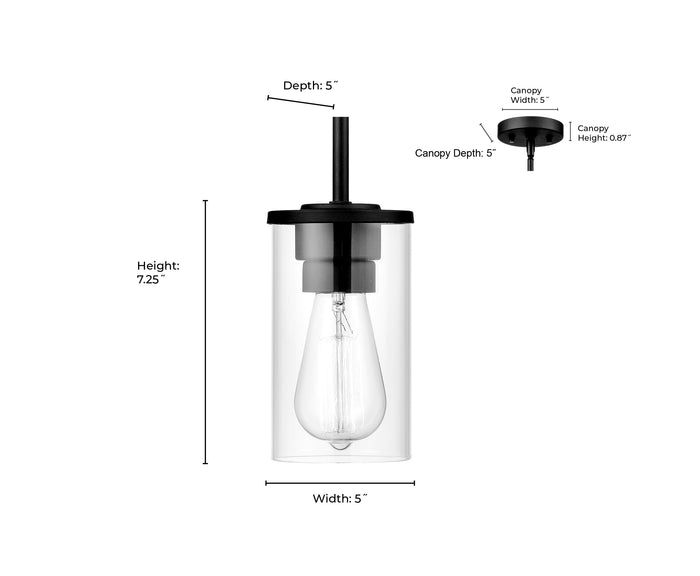 7.25'' Verlana Chrome 1 Light Pendant