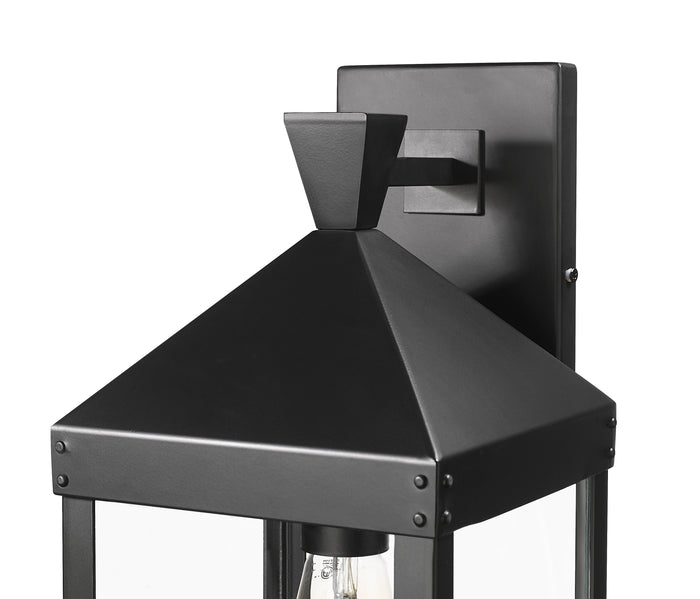 7.25'' Yates Powder Coated Black 1 Light Wall Sconce
