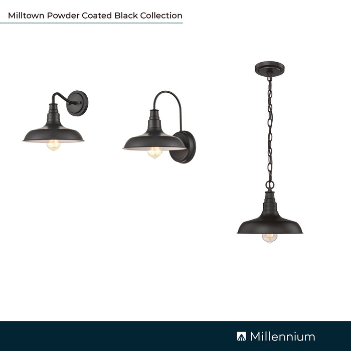 73.7'' Milltown Powder Coated Black 1 Light Hanging Lantern