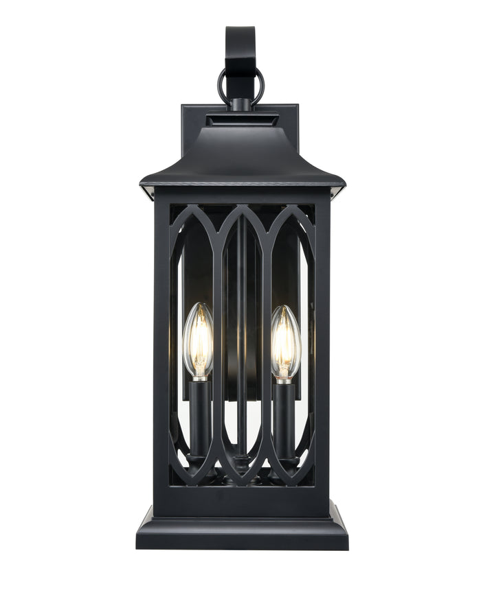 7.5'' Mallorey Powder Coated Black 2 Light Wall Sconce