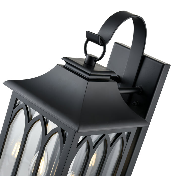 7.5'' Mallorey Powder Coated Black 2 Light Wall Sconce