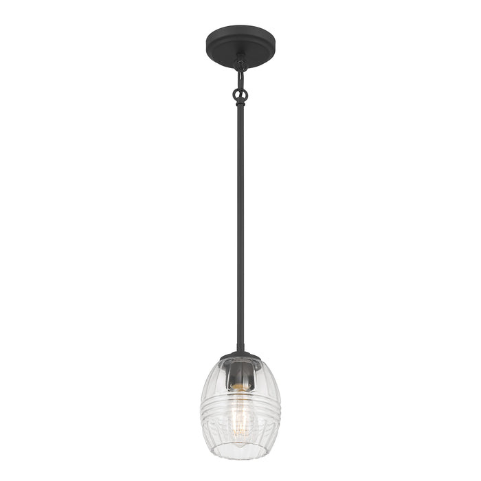 7.5'' Miravelle Matte Black 1 Light Mini Pendant