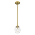 7.5'' Miravelle Vintage Brass 1 Light Mini Pendant