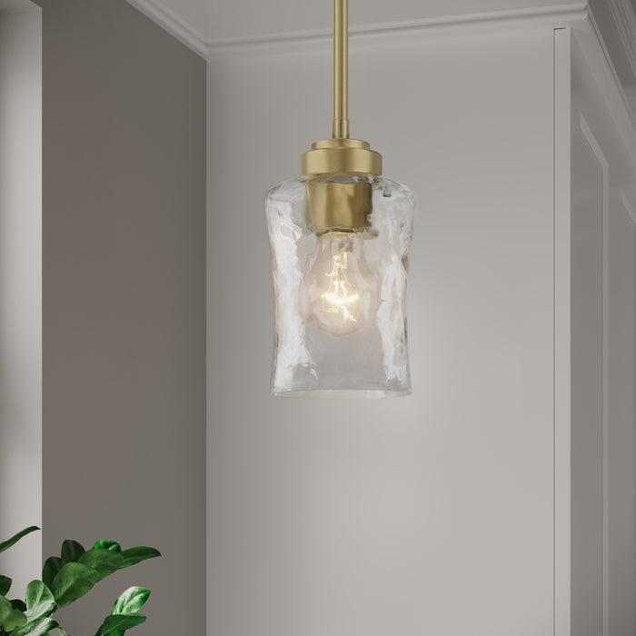 7.75'' Clarvyn Vintage Brass 1 Light Mini Pendant