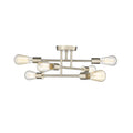 7.75'' Decco Modern Gold 6 Light Semi-Flush Mount