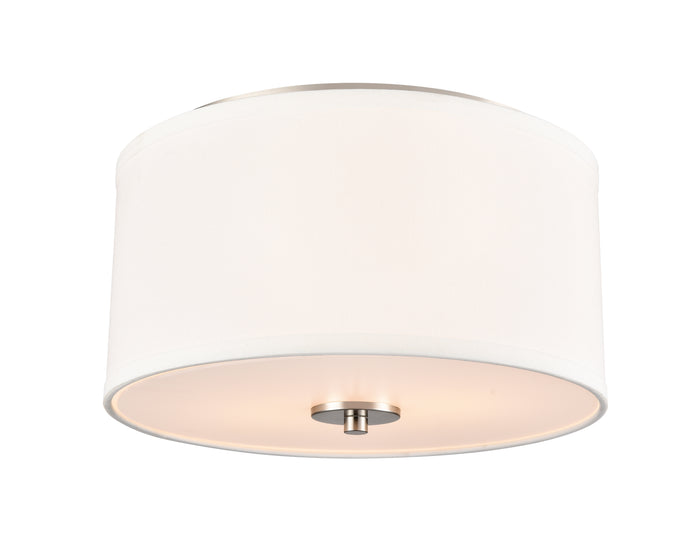 7.75'' Guyten Brushed Nickel 2 Light Flush Mount