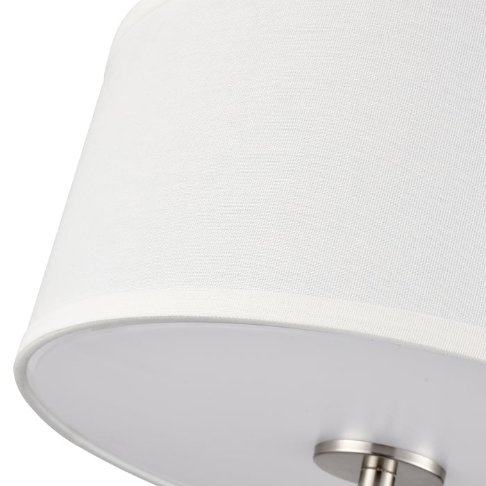 7.75'' Guyten Brushed Nickel 2 Light Flush Mount