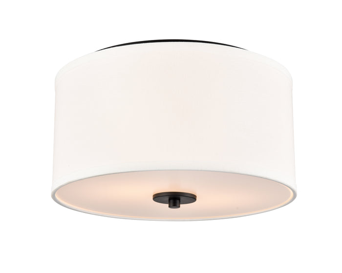 7.75'' Guyten Matte Black 2 Light Flush Mount