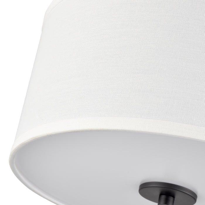 7.75'' Guyten Matte Black 2 Light Flush Mount