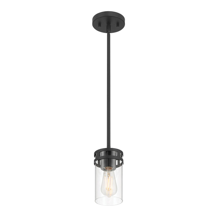 7.75'' Lunden Matte Black 1 Light Mini Pendant